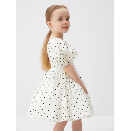 Dress Children's Minaku: Partydress, white color, height 110 cm-8