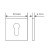 Laying on the key cylinder MH-KH-S6 BL, on a square outlet of 6 mm, black