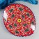 Largan Rishtan ceramics "Flowers", 42 cm, oval, corrugated