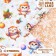 Packaging paper "owls", gloss, bilateral, 80 g/m2, 70 x 100 cm