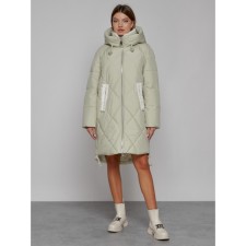 Coat insulated winter female, size 48, color light green