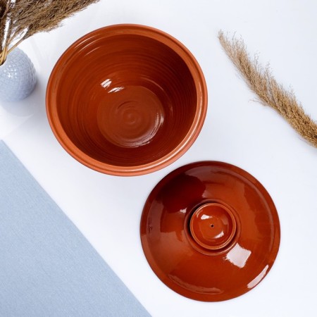 Kazan "Kungur" 3 l, with a lid, brown-2