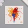 Tattoo on the body color "watercolor. Parrot Ara" 6x6 cm
