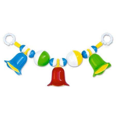 A rattle-an echo on the stroller/crib "bells"