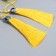 Decor for creativity Textile "Padishah brush" yellow set 2 pcs 9x1 cm