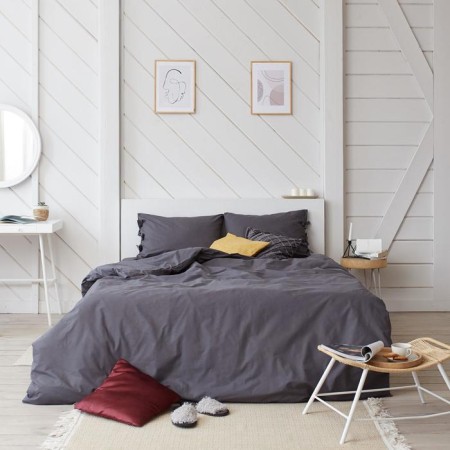 Bed linen Ethel Duet "Gray Harbor" 143*215-2pcs, 180*200*25, 50*70-2pcs-2