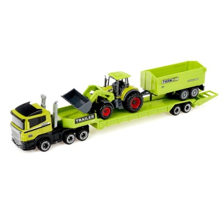 Metal truck "Farm" with a tractor, mix-8