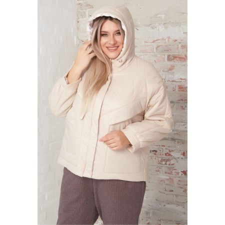 Women's jacket, size 64, beige color-2