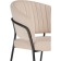 Chair on a metal frame Leo Metal/velor, black/beige 56x52x80 cm