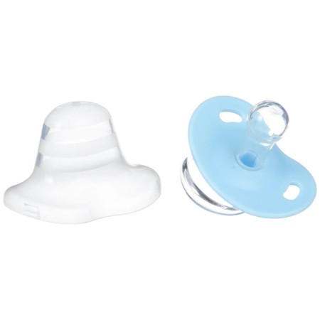 Object-dummy classic, silicone, +3 months, with a cap, mix for a boy M&B-8