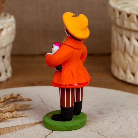 Dymkovo toy "Man with a gift", mix-1