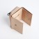 Women's wallet on the button, beige color