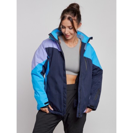 Ski jacket female winter, size 58, blue color-9
