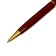 Gift handle, ball "bark" in a plastic case, rotary, red body with gold
