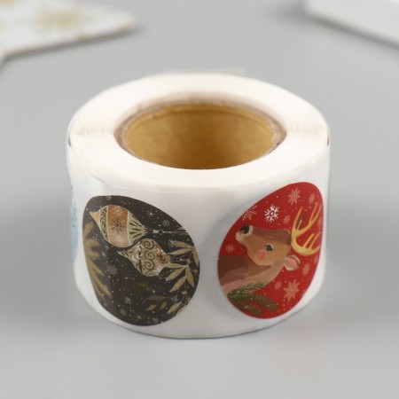 New Year Stick Paper "New Year's toys" d = 2.5 cm 252 pcs in the roll-2