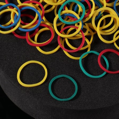 Hair silicone gum, set, d = 1.5 cm, 50 pcs, multi -colored-2