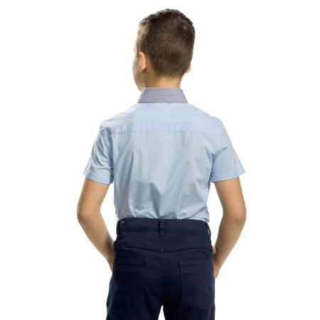 Short -sleeve shirt for Pelican boy, height 152 cm, blue color-1