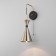 Bra Glustin, 1x60W E14, brass color, black