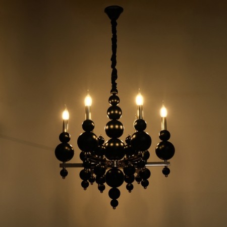 Siena chandelier 6he14 40W black and gold 60x60x117 cm-2