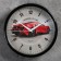 Watch wall, interior "racing car", D-22.5 cm, silent, red