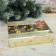 New Year's candle with the candlestick "Flinking" (set 4 pcs) 5x15x21 cm, gold
