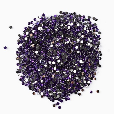 Rhinestones for the creativity of cold fixation purple, d = 3 mm, 70 g-1