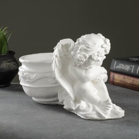 Figure pot "Sleeping Angel" White 0.65 l / 15x18.5x31cm-3