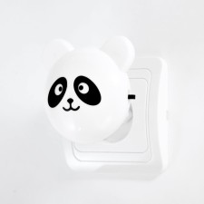 Panda nightlight with a light sensor, 4_LED x 1 W, 9 cm (220V) White Risalux
