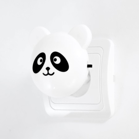 Panda nightlight with a light sensor, 4_LED x 1 W, 9 cm (220V) White Risalux