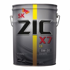 Масло моторное ZIC X7 LS 5W-30, API SN ACEA, синтетическое, 20 л