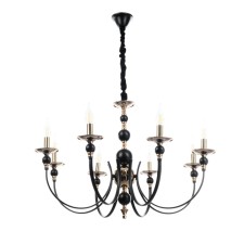 Venice chandelier 8he14 40w Black-gold 87x87x97 cm