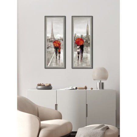 Reproduction of the painting "Parisian walk", 20x60, frame (27-006)-5