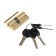 Allyur cylinder mechanism HD F 80-5K BP, with a perfors, brass color