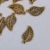 Decor Metal for creativity "Golden openwork leaf" set of 16 pcs 1.8x1 cm