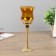 Glass candlestick set 3 pcs "glasses" height 18, 20, 22.5 cm gold 22.5x7.8x7.8 cm