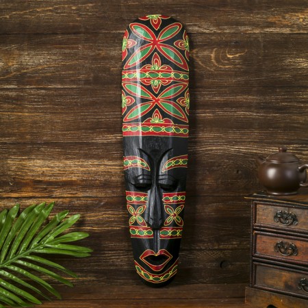 Mask Wall tree "Aboriginal with a bright pattern" 3x12x50 cm