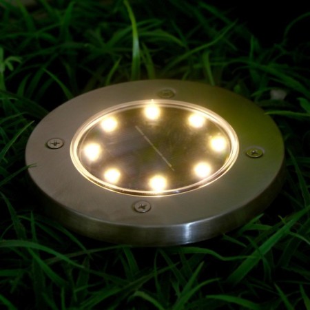 Sadovy lamp on the sunny battery, 11.5 × 13 × 11.5 cm, 8 LED, glow warm white
