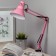 E27 desktop lamp, pink on the clamp
