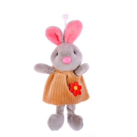 Soft toy "Bunny in a dress", on a priosk, color mix-3