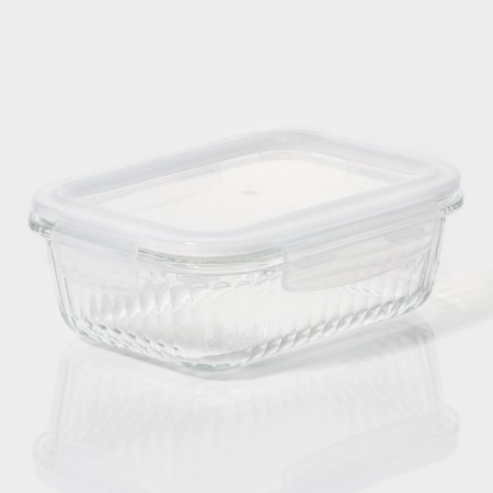 Container of heat -resistant glass of Dante's share, rectangular, 640 ml, 17 × 12.5 × 6.3 cm-2