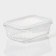Container of heat -resistant glass of Dante's share, rectangular, 640 ml, 17 × 12.5 × 6.3 cm