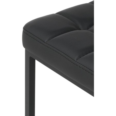 Har loth metal stool/eco -leather, black/black 35x35x65 cm-4