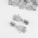 Automatic castle for lightning "Spiral", No. 5, decorative, 10 pcs, Nickel color