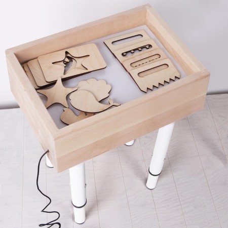 Sand for drawing sand with white backlight, 30 × 40 cm + comb and stencil-2