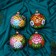 A set of 4 Christmas balls of 100 mm "unique bouquet"