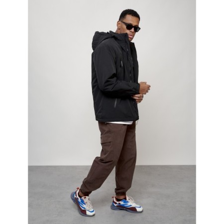 Male spring jacket, size 50, black color-9
