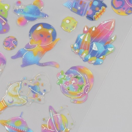 Stickers for creativity plastic "Space Adventures" 9.3x20.4 cm-3