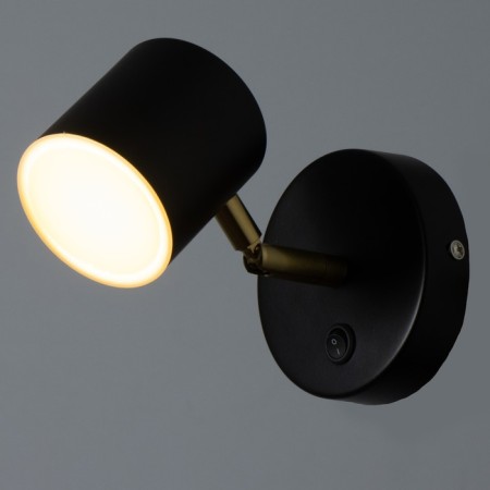 Bra "Alonso" LED 5W black and gold 10x7.5 cm-2