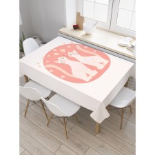 The tablecloth “Fit love”, rectangular, Saten, size 120x145 cm