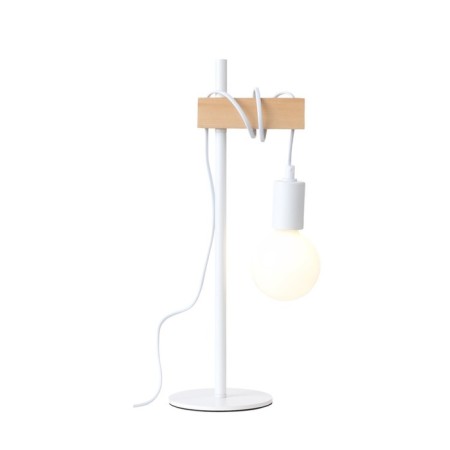 Evoluce bedside lamp. SL1142.504.01. Bagetti. 1x60 watts, e27, 17x14x46 cm, white color, light wood